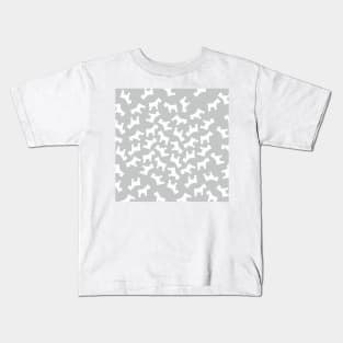 Schnauzer Grey and White pattern Kids T-Shirt